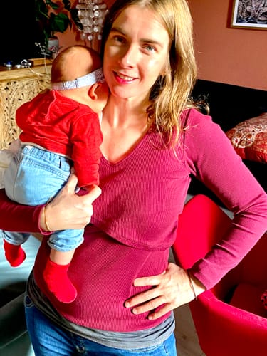 Customer photo review of Ivy Still-Longsleeve – elegant verdeckter Stillzugang