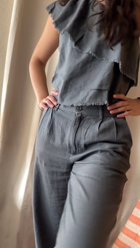 Customer photo review of Top Hombro Vuelos Grey