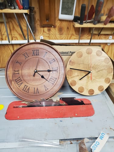 Customer photo review of Roman Clock face Stencil
