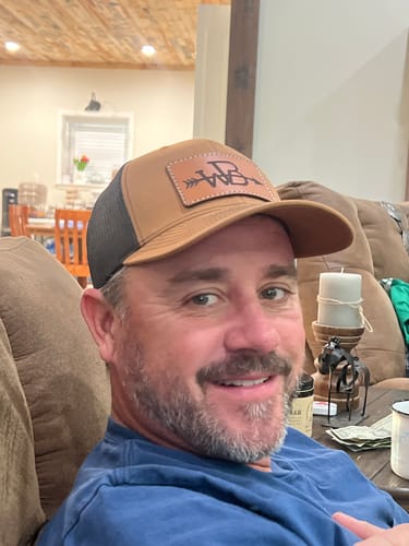 Customer photo review of Richardson 112 Genuine Leather Patch Hats Laser Engraved