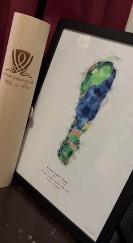 Customer photo review of Custom Golf Artwork – Personalised Print of Any Golf Course and Hole