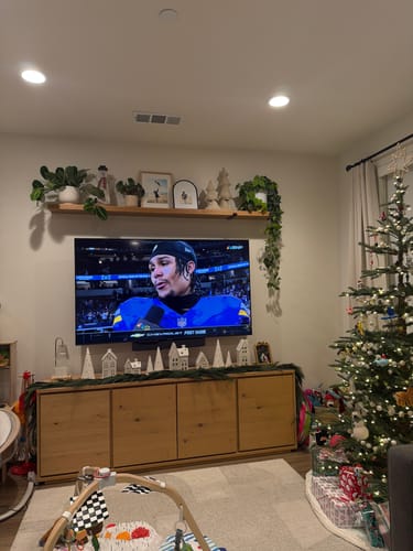 Customer photo review of White Oak Shelves with Brackets