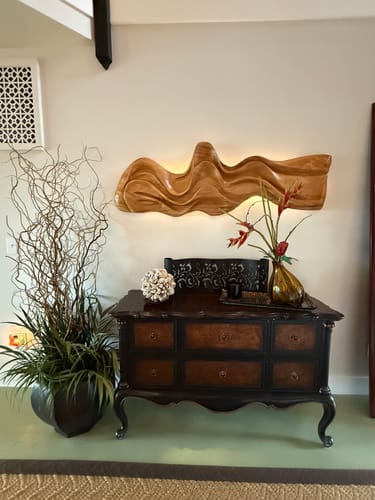 Customer photo review of Large Wavy Wall Art Sculpture For Living Room