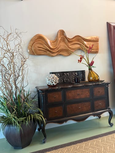Customer photo review of Large Wavy Wall Art Sculpture For Living Room