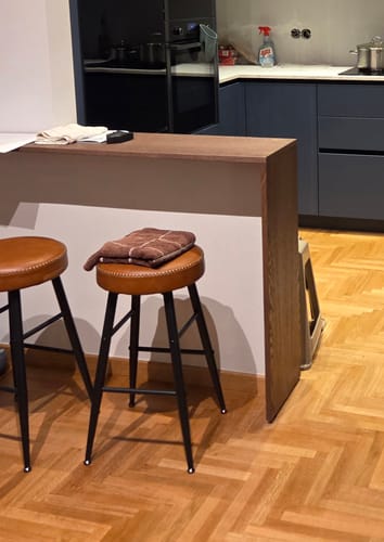 Customer photo review of Σκαμπό για Πάσο Κουζίνας σετ 2 τεμ Ημίσκαμπο 63εκ Μπαρ EKHO Δερματίνη Ρετρό Στυλ B34-LBC080B01