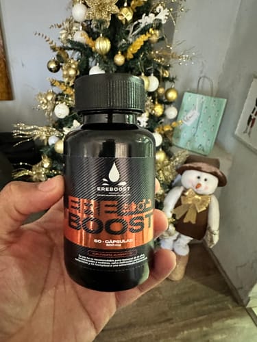 Reseña con foto de un cliente sobre EREBOOST | 60 Cápsulas
