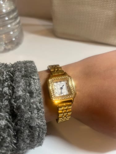 Customer photo review of LA MYKONOS MONTRE DORÉ AVEC CHIFFRES ARABES