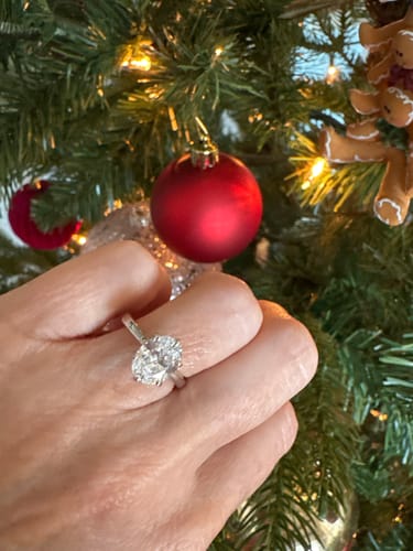 Customer photo review of Solitaire 1.8ct Oval CZ Ring in Sterling Silver