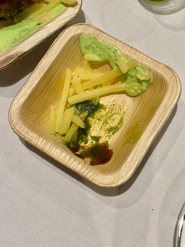 Customer photo review of 3.5" (9cm) Square Disposable Bowls - Sauce Dips