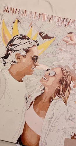 Customer photo review of Custom Portrait Paint By Numbers