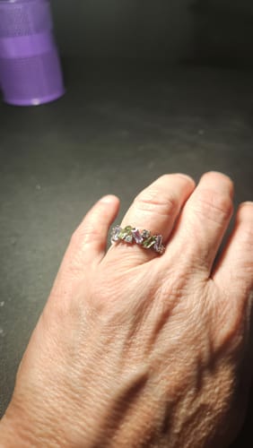 Customer photo review of Nobody Has It All Together Purple Mint Band Ring