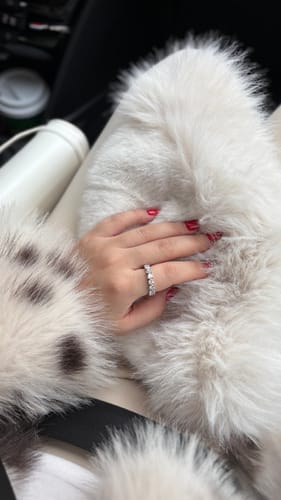 Customer photo review of HEART CUT BAND RING.