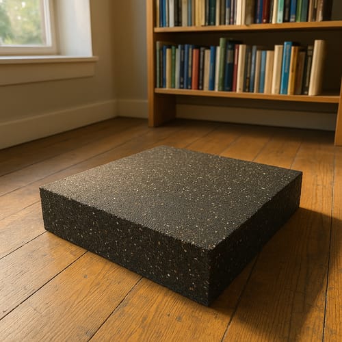 Customer photo review of 30mm Anti-Vibration Rubber Mat – High-Density Recycled Rubber, Vibration Absorbing, Structural Protection for Washing Machines, Roofs, Floors, Ramps