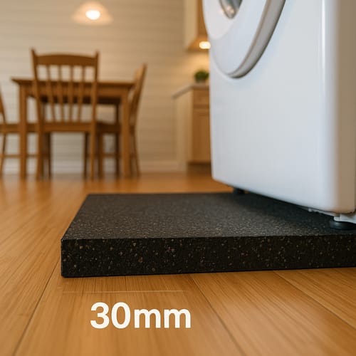 Customer photo review of 30mm Anti-Vibration Rubber Mat – High-Density Recycled Rubber, Vibration Absorbing, Structural Protection for Washing Machines, Roofs, Floors, Ramps