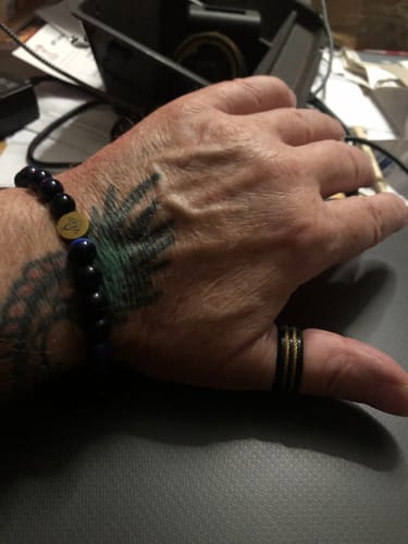 Customer photo review of MasonicMan Gold Rope Emblem Titanium Ring