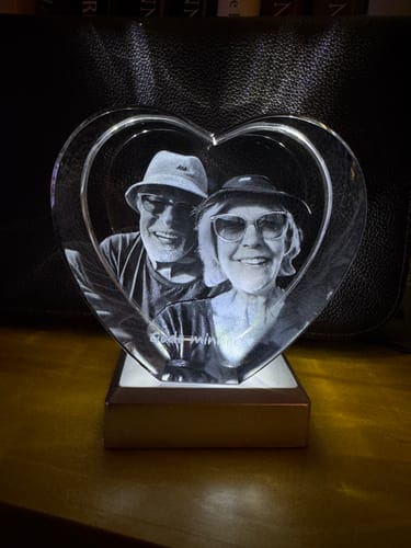 Customer photo review of Hjerte formet krystall 3 typer.