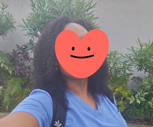 Customer photo review of CurlyMe 3 In 1 Half Wig Afro Kinky Curly Glueless Install Half Wig With Draw-string Beginner Friendly