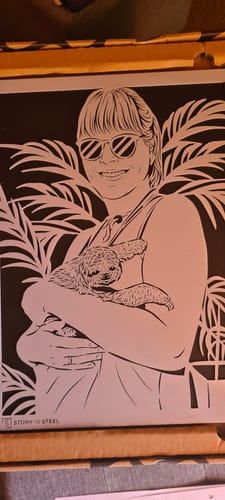 Customer photo review of Custom Metal Portrait