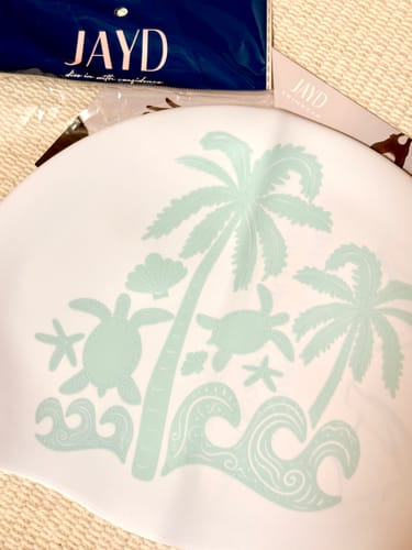 Customer photo review of JAYD Swim Cap || Tropical Crush