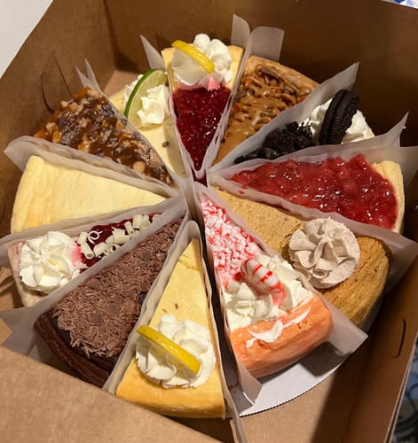 Customer photo review of Ultimate Cheesecake Sampler