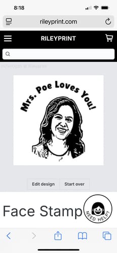 Customer photo review of Face Stamp﹘ Self-Inking Stamp﹘US