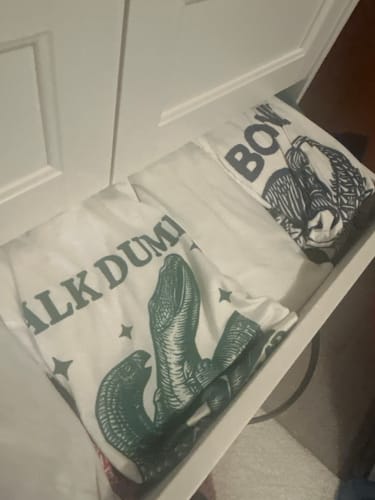 Customer photo review of Early Cretaceous Thumbs T-Shirt