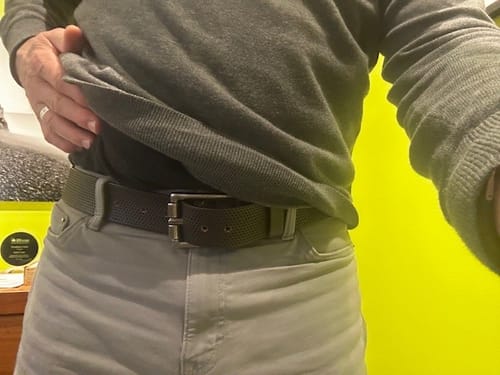 Customer photo review of Steampunk Belt- Brown Heavy Duty Full Grain Leather Belt