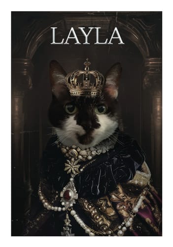 Customer photo review of Queen Victoria - Custom Pet Portrait