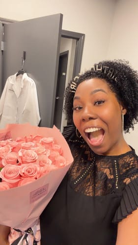 Customer photo review of Pink Rose Bouquet