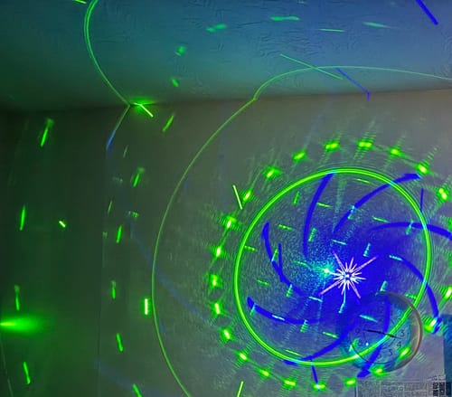 Customer photo review of RaveLight™ UPGRADED 15-Eye Laser Party Light