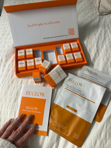 Customer photo review of ReGlow RESTORE PRO Bio-Collagen Deep Overnight Mask - 6 Pack