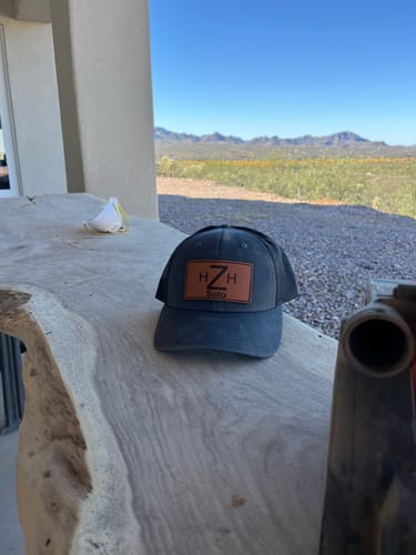 Customer photo review of Premium Custom Leather Patch Hats (Wholesale)