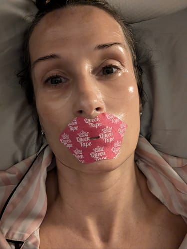 Customer photo review of Queen Tape - Hydrating & Moisturizing Collagen Mouth Tape