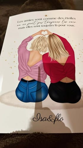 Customer photo review of Affiche Personnalisée - Meilleures Amies
