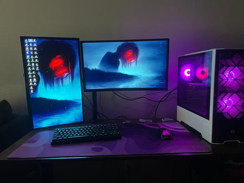 Customer photo review of Amethyst Flow Mousepad
