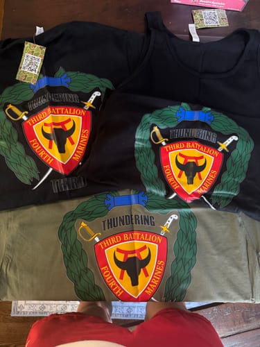 Customer photo review of 2/24 Marines Logo Emblem T-Shirt