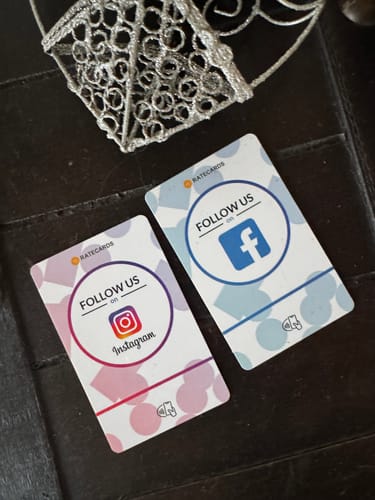 Customer photo review of RATECARDS™ - Facebook Card