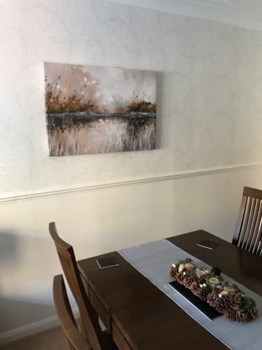Customer photo review of Honeybloom Lake View Canvas Print