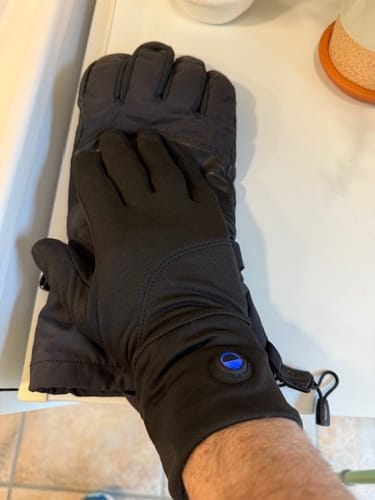 Customer photo review of Toasty Touch® Ultra Thin Heated Gloves