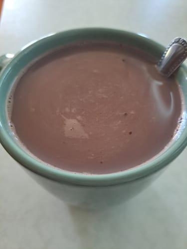 Customer photo review of Chocolate Bone Broth Powder