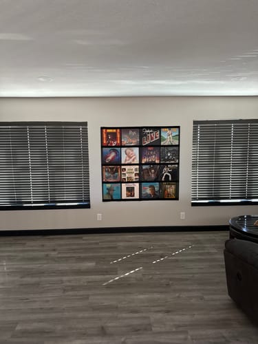 Customer photo review of 12" Vinyl Record Display Frame - LP Wall Storage