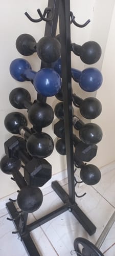 Customer photo review of Halter Dumbbell Sextavado Pintado
