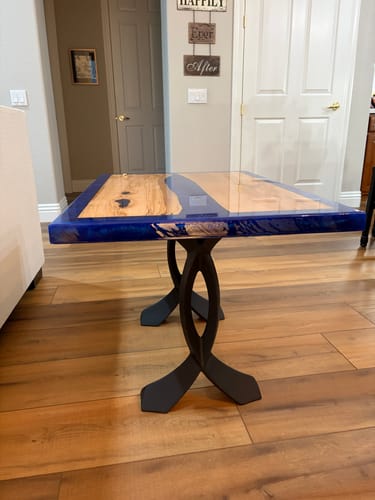 Customer photo review of End Table Legs 219 Curva 20" H Mid-Century Modern Style