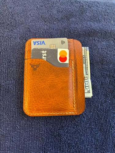 Customer photo review of Mansfield Minimalist Wallet