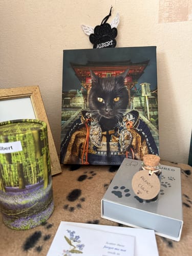 Customer photo review of The Samurai - Custom Pet Canvas