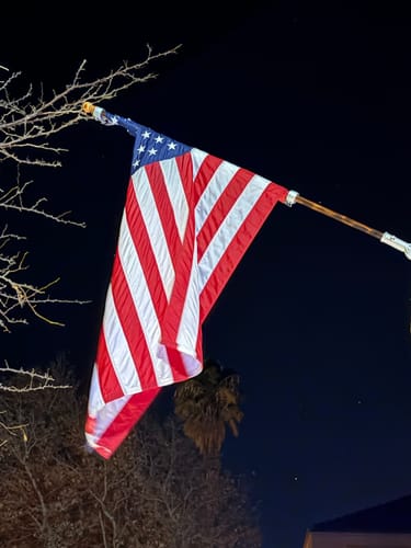 Customer photo review of Heavy Duty American Nylon Flag - Made In USA