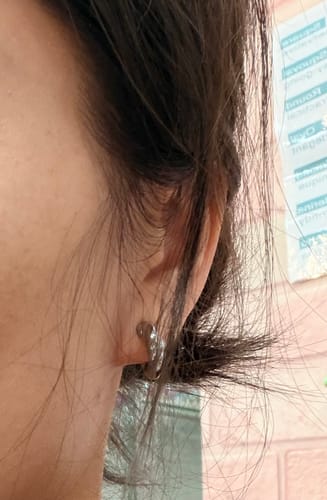 Customer photo review of Allure Hoops Silver