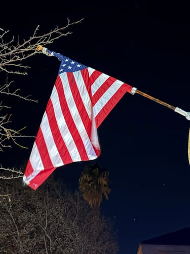 Customer photo review of Heavy Duty American Nylon Flag - Made In USA