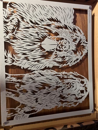 Customer photo review of Custom Pet Metal Portrait