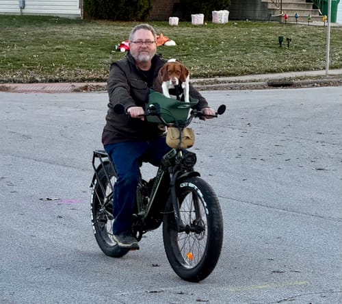 Customer photo review of Kvisp Dog Bike Carrier